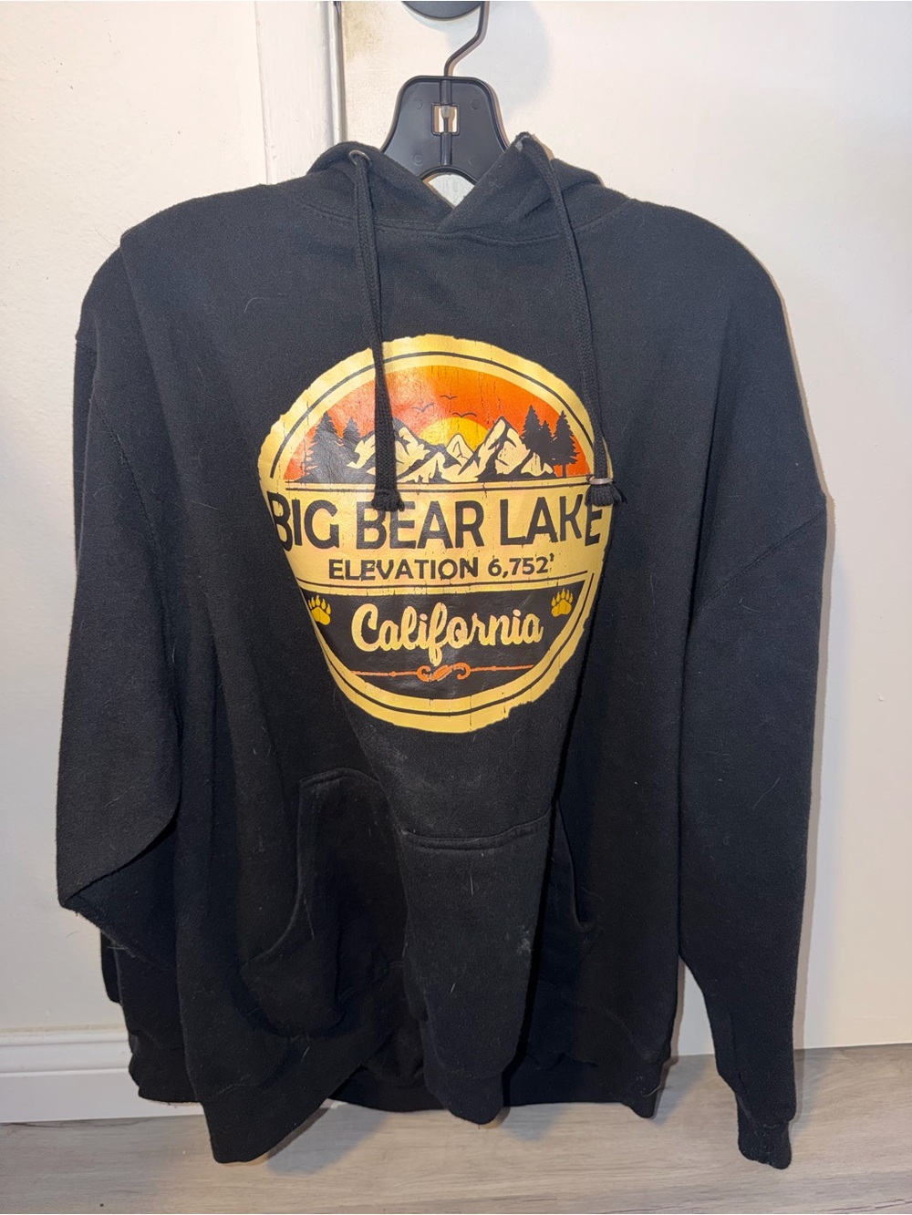 Big Bear Lake California Black Graphic Hoodie
